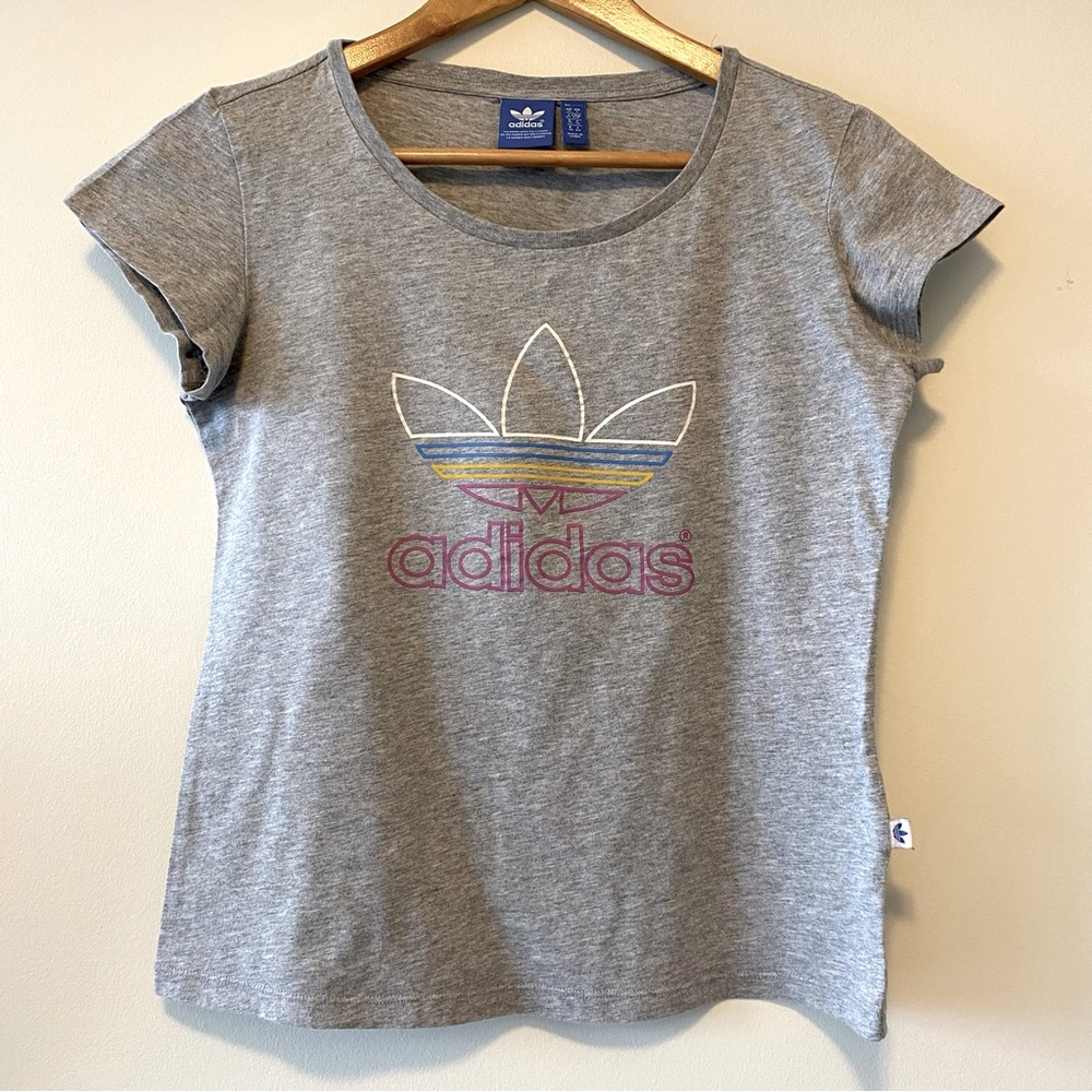 Adidas multicolor logo t-shirt